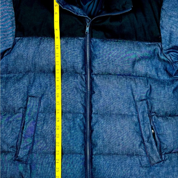 GAP UA Tokyo Collab | Men’s Down Puffer Jacket | Size Large | Blue Denim & Black - Picture 6 of 11